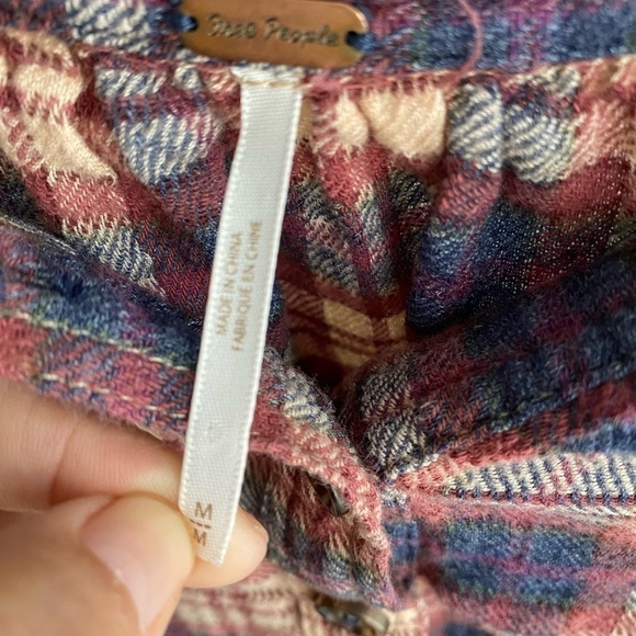 Free People Northern Bound Button Down Plaid Blouse - Picture 5 of 7